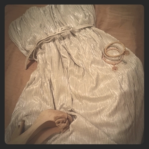 Strapless silver dress - Picture 1 of 4